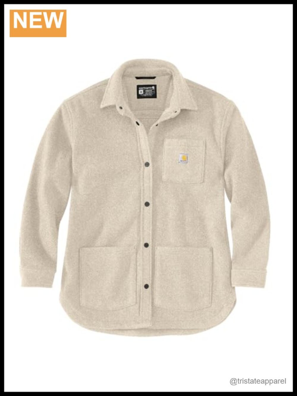 Carhartt Loose Fit Fleece Shirt Jac Snap Cuffs Chest Pocket